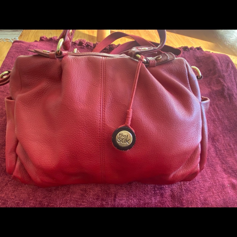 The Sak Red Leather Hobo Bag